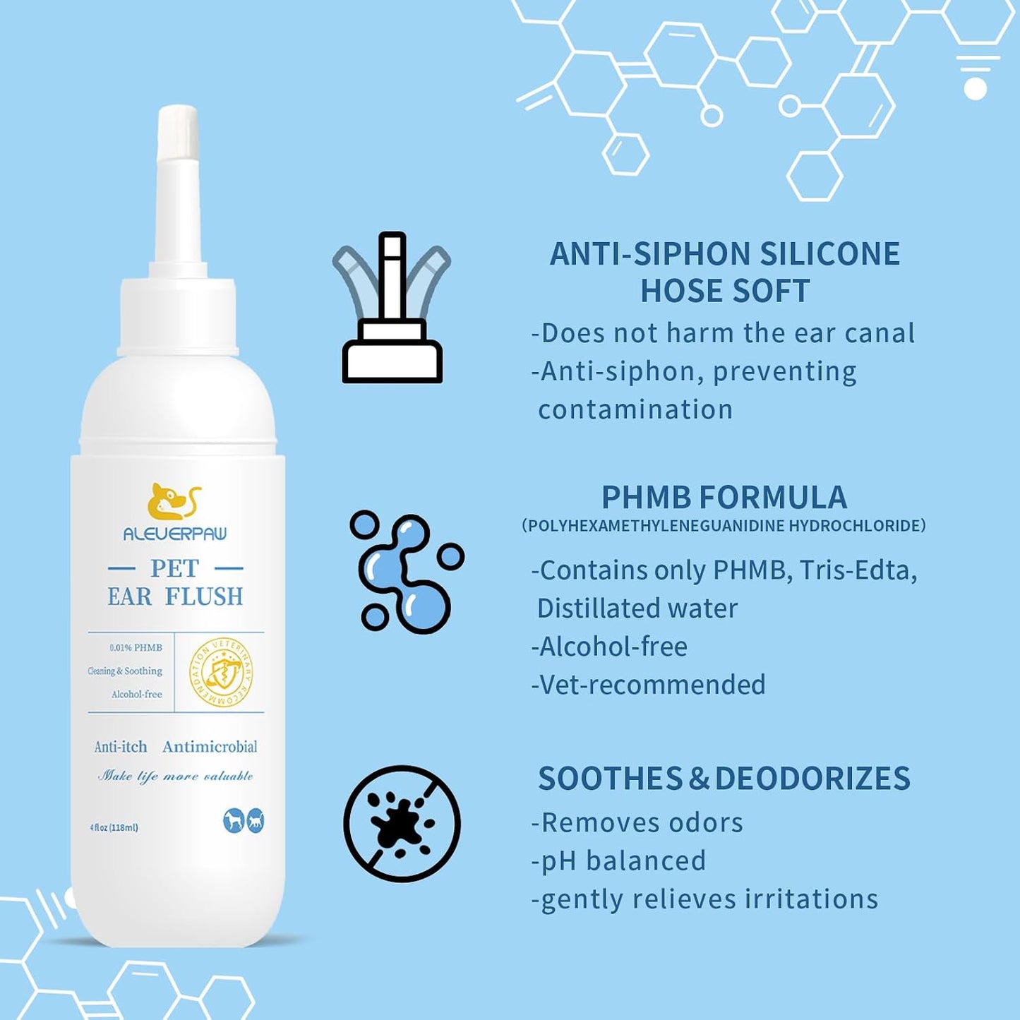Application demonstration of Aleverpaw ear flush for dogs