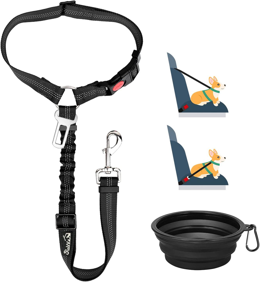 Lukovee Dog Car Seat Belt, 2 Pack Headrest Restraint Seatbelt, Adjustable Pet Safety Leads with Reflective Elastic Bungee for Dog Harness Collar Travel Daily Use (Fluorescent Pink,Headrest) - Image 14