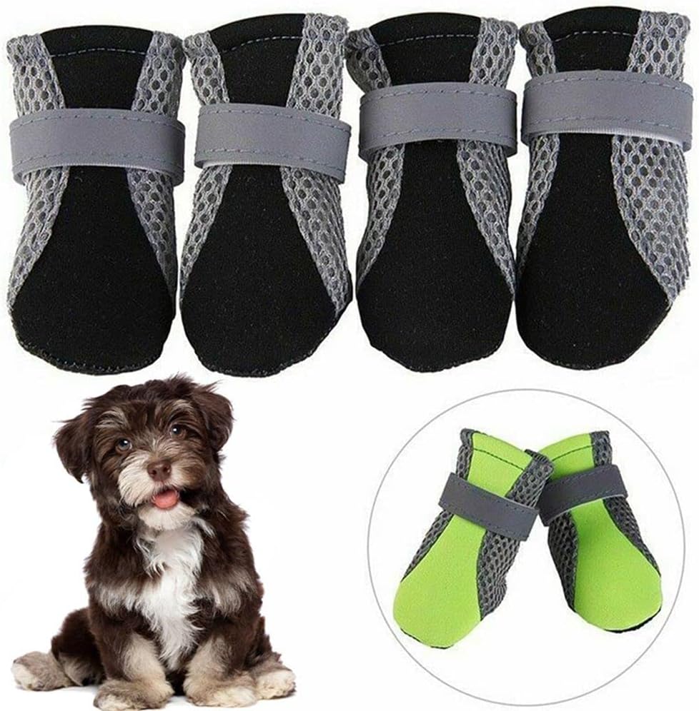 Reflective stripe visibility test on Sunweihaoa puppy shoes