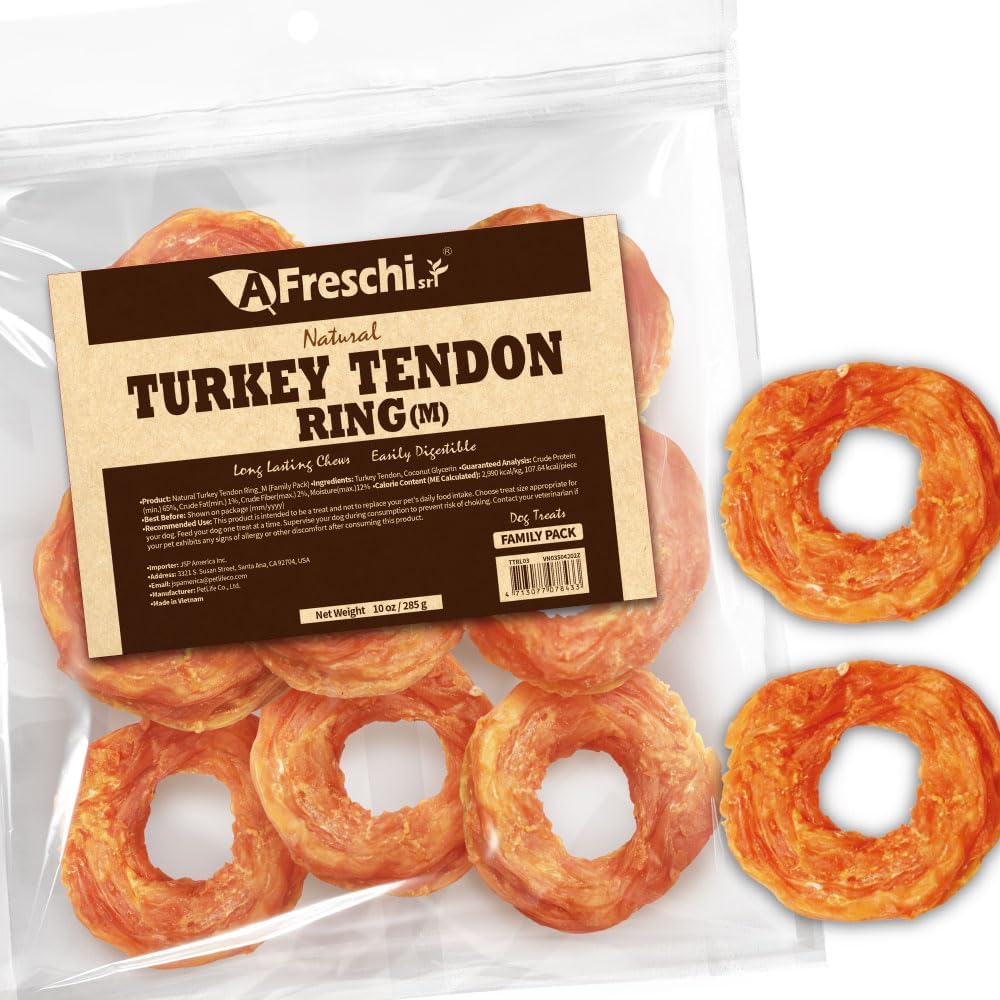 A Freschi srl Turkey Tendons for Dogs, Long-Lasting, Hypoallergenic Rawhide Alternative, Human Grade, Healthy Puppy Chews, Natural Dog Treats for Medium Dogs, Rope (M), 2 Count Pack - Image 14