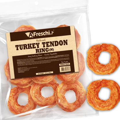 A Freschi srl Turkey Tendons for Dogs, Long-Lasting, Hypoallergenic Rawhide Alternative, Human Grade, Healthy Puppy Chews, Natural Dog Treats for Medium Dogs, Rope (M), 2 Count Pack - Image 14