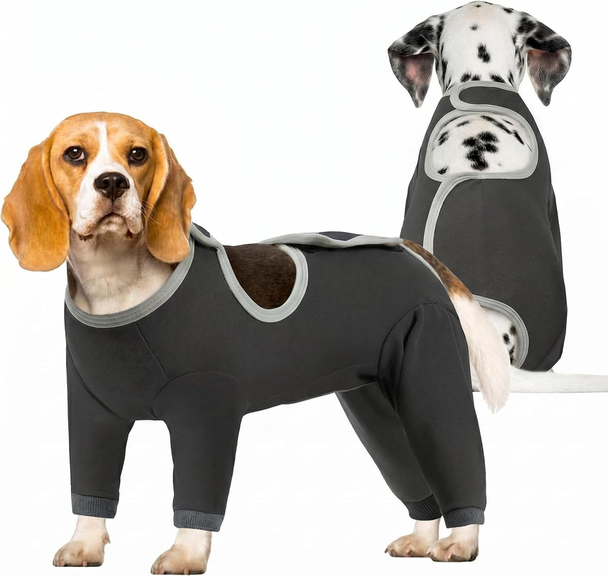 IDOMIK Dog Recovery Suit After Surgery,Long Sleeve Dog Surgical Onesie for Surgery,Soft Breathable Pet Pajamas Anti Shedding,Adjustable Bodysuit Prevent Licking Wound,Cone Collar Alternative,Gray,XL - Image 12