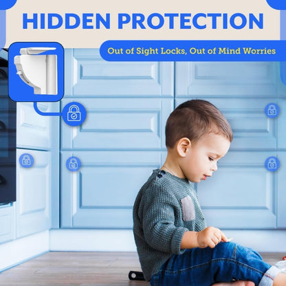 Magnetic Cabinet Locks for Babies (20 Pack Locks with 3 Keys), Eco Baby Baby Proofing Cabinet Locks, Child Locks for Cabinets Drawers Doors, Easy Installation No Tools Required - Image 7