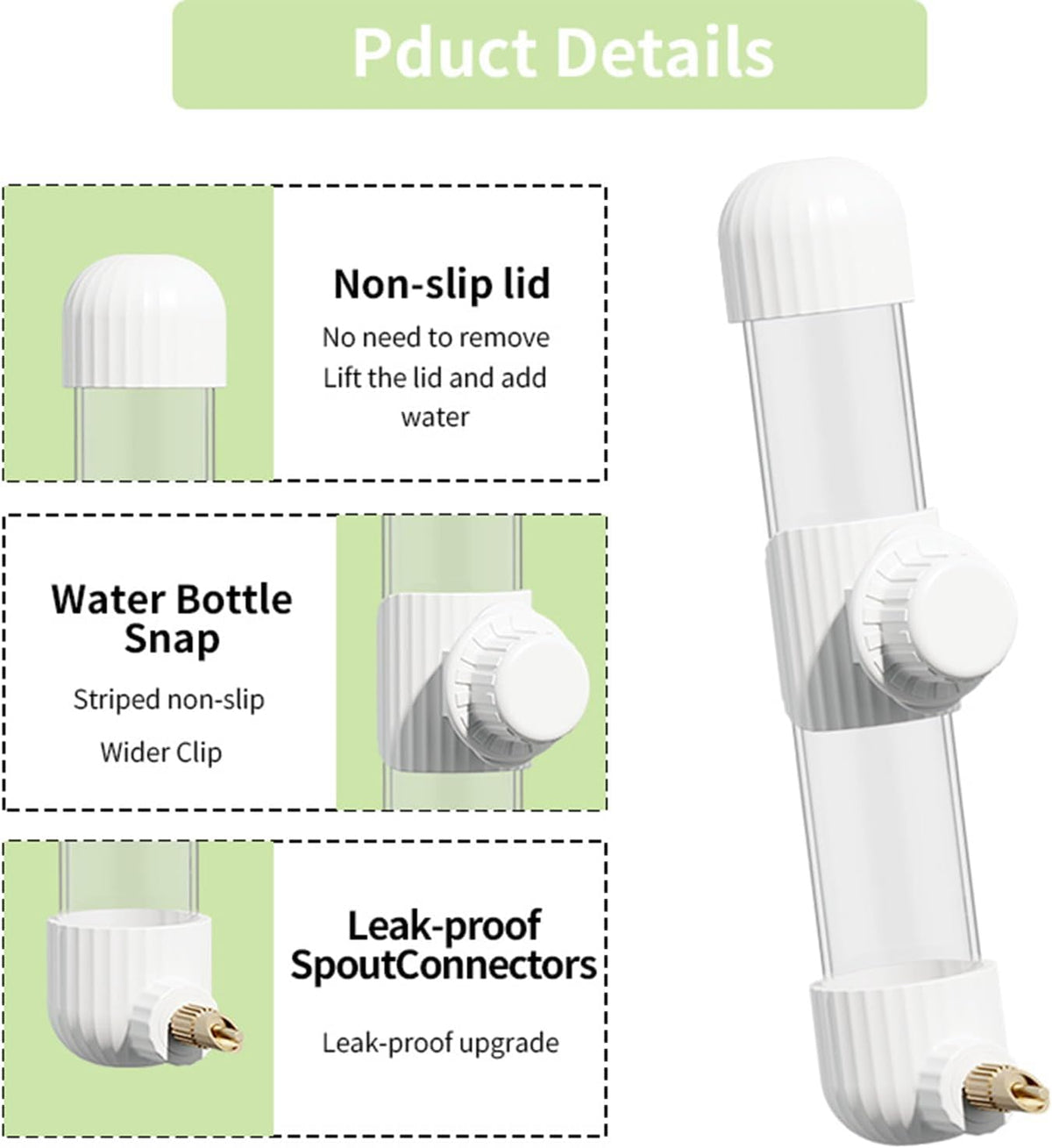 9.4 Fl Oz No Mess Bird Water Dispenser - Image 6
