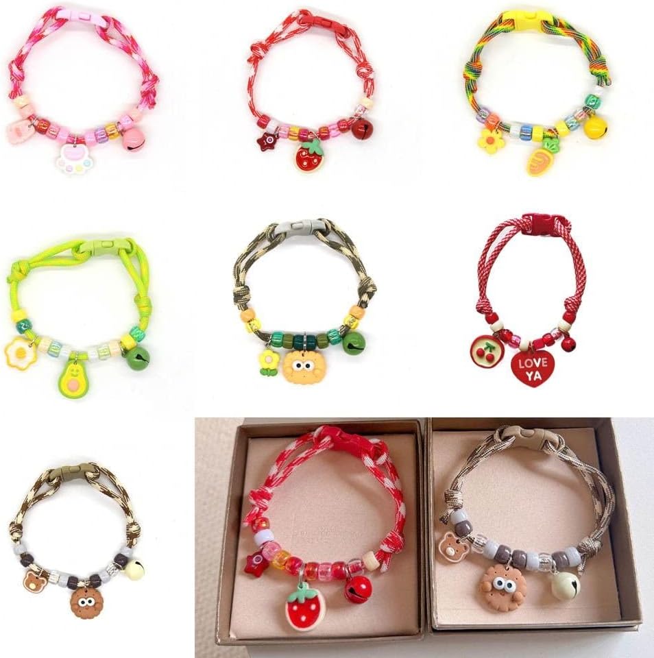 Cute pink pet costume jewelry displayed fully extended demonstrating the twenty to thirty centimeter range.