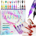 Yuddhav 12 colors nail art pens set front view packaging