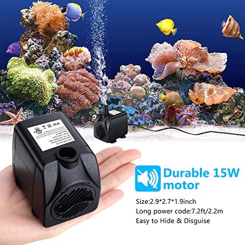CWKJTOP fountain pump with adjustable flow knob