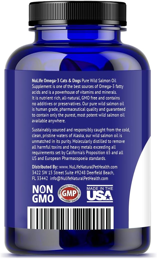 Premium wild caught Alaskan fish oil for healthy pet skin and shiny coat