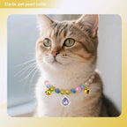 Close up look at the purple teardrop gemstone on Ancnoz luxury pet collar.