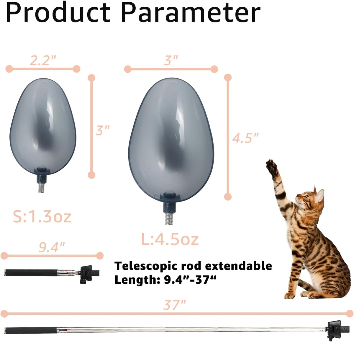 Stainless steel veterinary dog pee stick showing the 90 degree adjustable head mechanism.