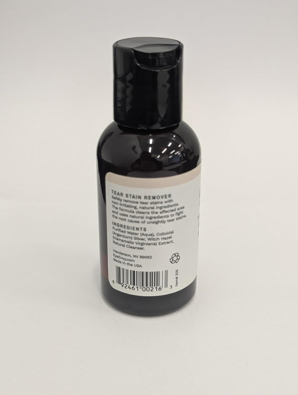 Eye Envy natural tear stain remover two fluid ounce bottle