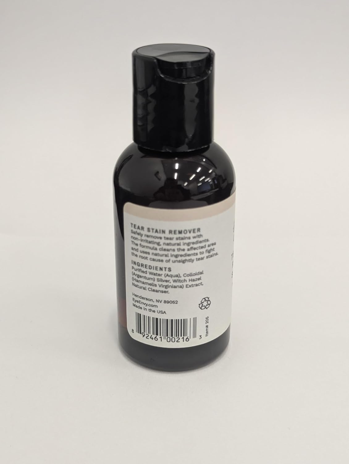 Eye Envy natural tear stain remover two fluid ounce bottle
