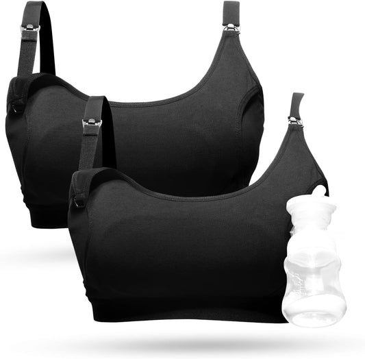 Momcozy hands free pumping and nursing bra front view