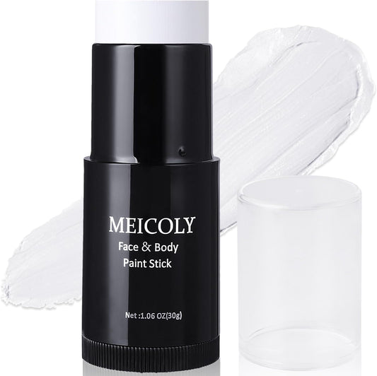 MEICOLY Clown White Face Paint Stick for Halloween and professional theater makeup