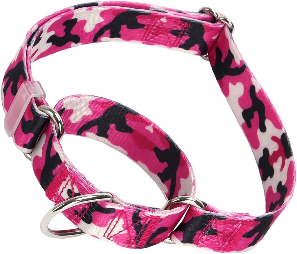 Martingale Collar for Dogs, No-Slip Escape Proof Choke No Pull Cinch Soft Nylon Dog Training Collars Adjustable for Small Medium Large Breed Pet Dogs, Pink Daisy M - Image 9