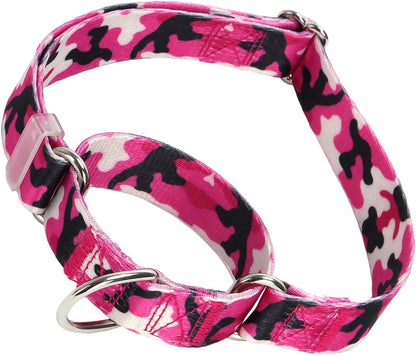 Martingale Collar for Dogs, No-Slip Escape Proof Choke No Pull Cinch Soft Nylon Dog Training Collars Adjustable for Small Medium Large Breed Pet Dogs, Pink Daisy M - Image 9