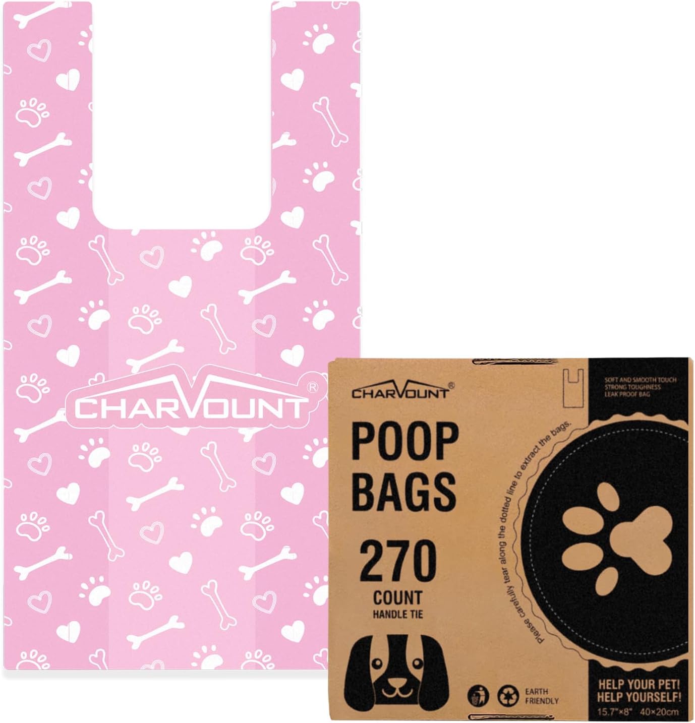Charmount 200 Count Dog Poop Bags Rolls with Zippered Pouch Dispenser Holder, Extra Thick Leak-Proof Unscented Waste Bags, Coreless Easy Load for Small to Large Dogs - Image 10