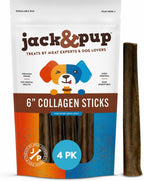 Jack and Pup brand beef collagen sticks in resealable bag