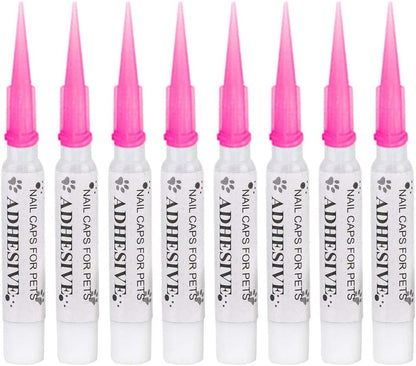 How to apply instructions showing one third filling of soft pet nail caps