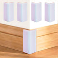 Wolaiye white baseboard corner protectors front view for wall safety