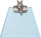 Garoopion Cat Mat for Litter Box, Large 34.05x22.5 inch Cat Litter Mat, Waterproof Silicone Pad for Floor, Gray - Image 12