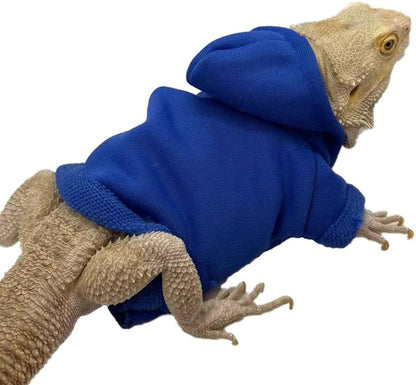 HAICHEN TEC lizard clothes for bearded dragons front view pure blue color