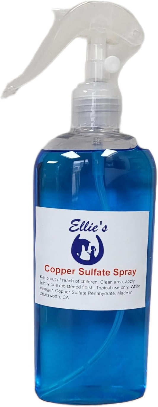 Angry Horse Forge Ellie's Copper Sulfate Spray Blue 8 fluid ounce front view authentic equine hoof thrush treatment