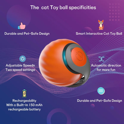 Accessories for 2-pack cat toy balls including interchangeable tails