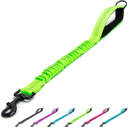 Bungee Dog Leash Extender, 21" Shock Absorbing Leash Extension with Traffic Handle for Dogs, Works with Any Lead, Reflective & 6 Colors- Black - Image 11