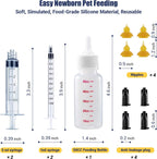 Blue rubber aspirator bulb syringe for clearing secretions from newborn pet airways