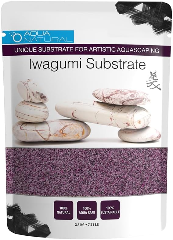 Aqua Natural Iwagumi Sand Garnet 7.7lb bag front view for aquascaping