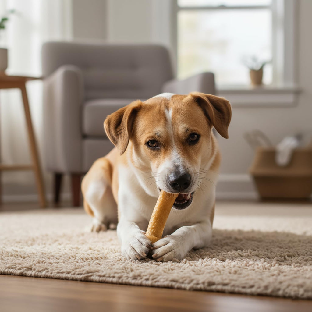 Fieldcrest Farms digestible beef flavored knotted bones for aggressive chewers