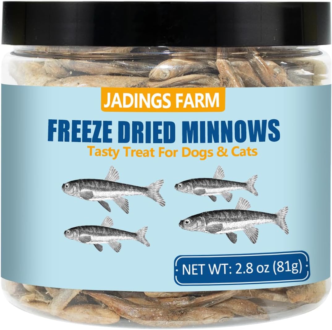 Minnows - 8.5 oz Freeze Dried Minnows for Cats & Dogs - 100% Natural Premium Cat & Dog Treat (8.5 OZ) - Image 11