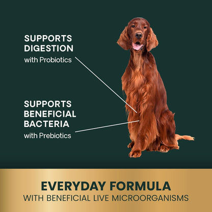 Duck flavored soft chews for canine digestive support close up