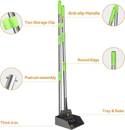Close up view of the rust proof stainless steel metal rake and collection tray