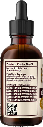 Hemp Well USA imported bird hemp oil bottle side view