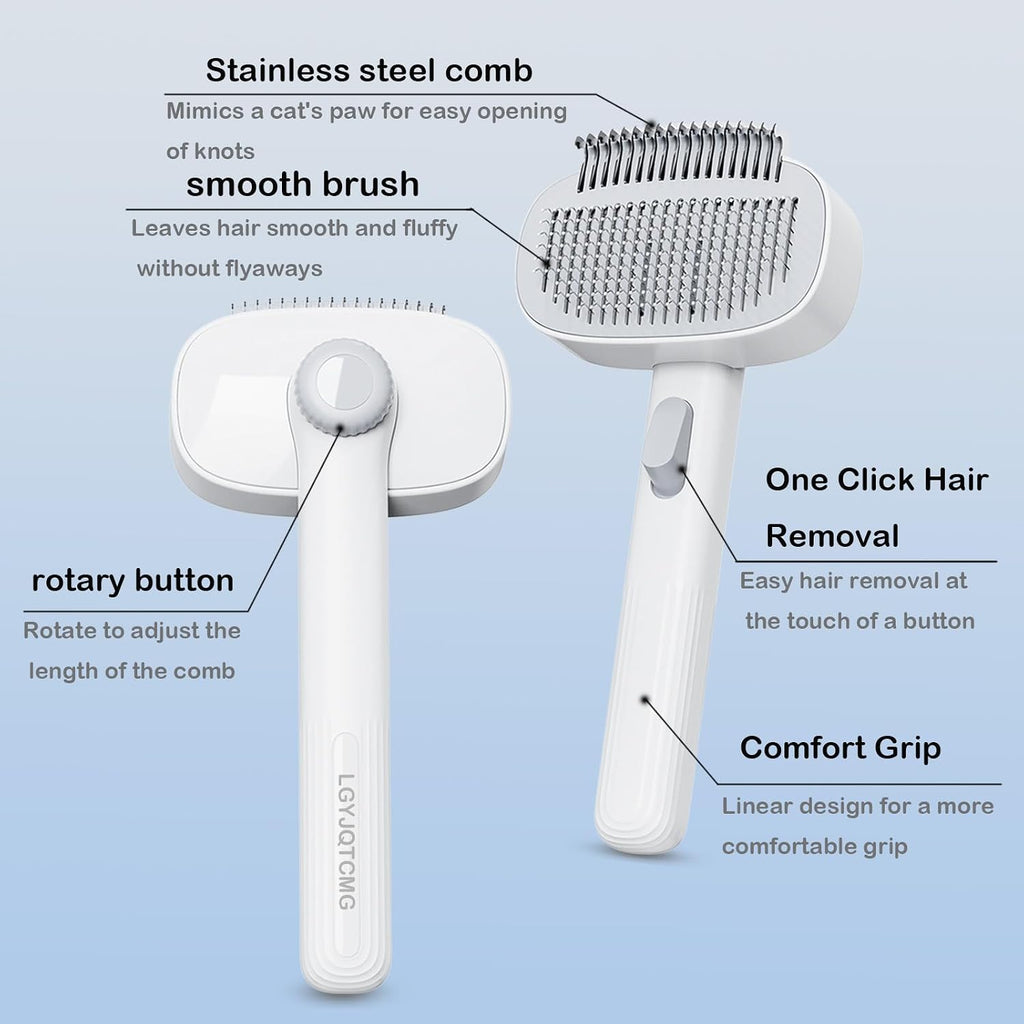 Using Lgyjqtcmg grooming tool on cat coat