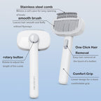 Using Lgyjqtcmg grooming tool on cat coat
