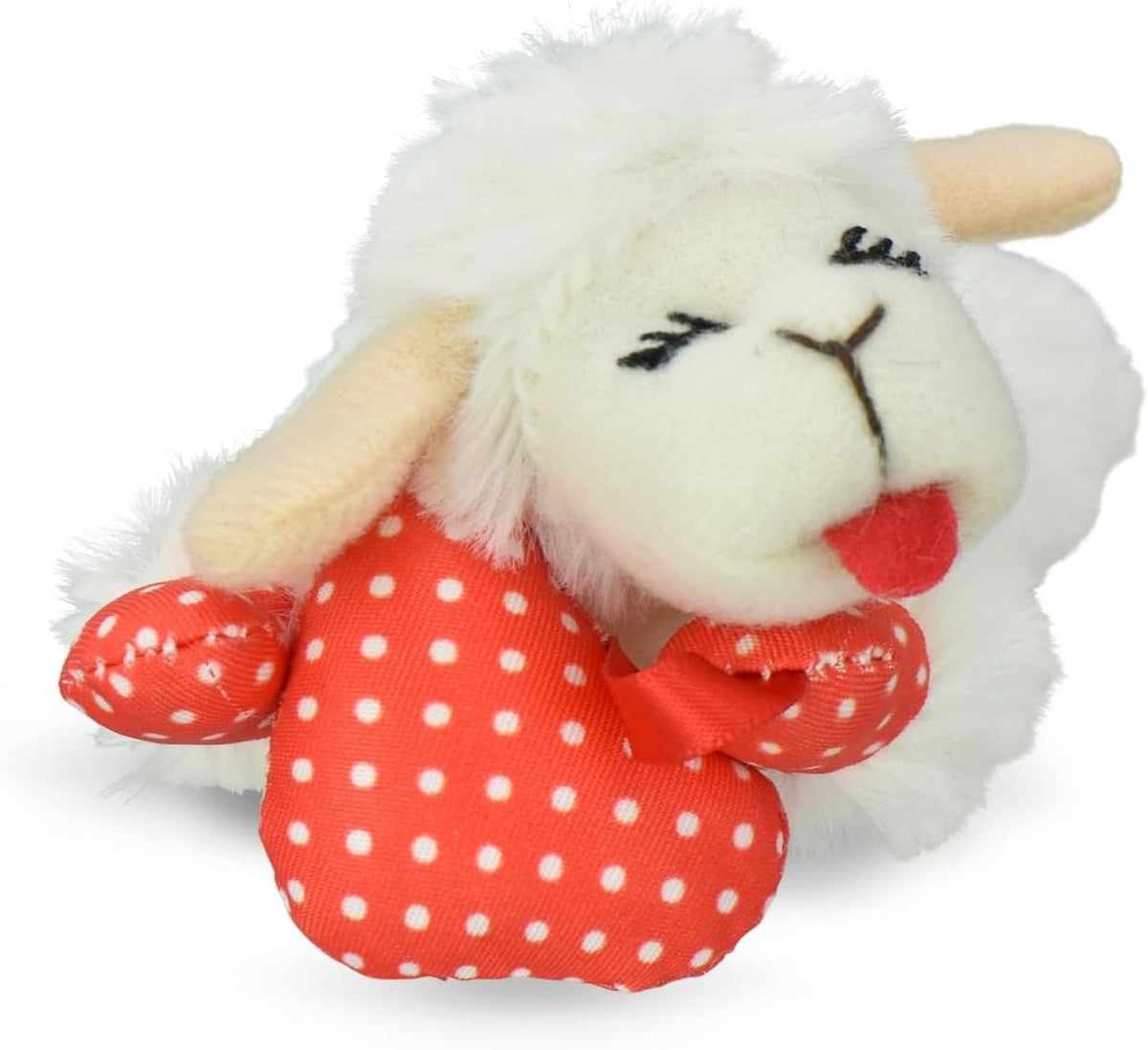 Side view of the classic Lamb Chop toy for indoor cats showing the detailed packaging.