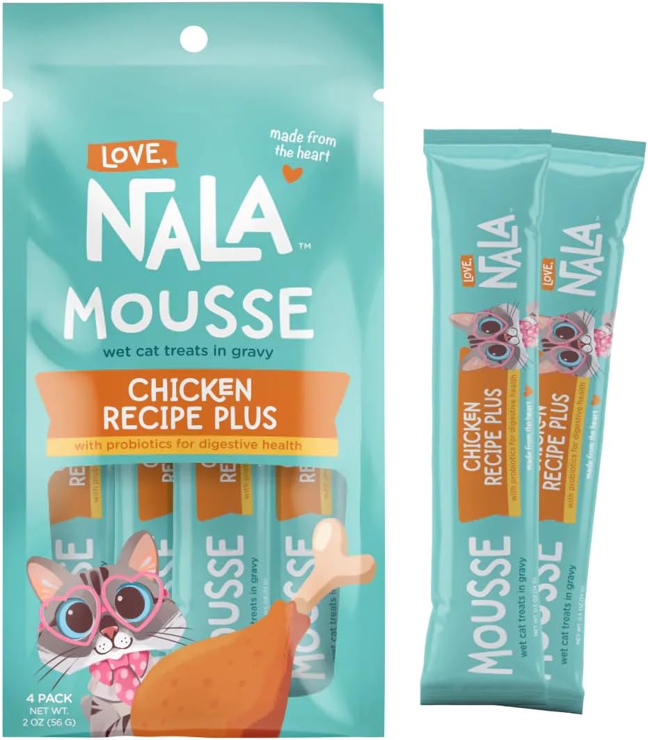 LOVE, NALA - Natural Lickable Cat Squeeze Up Treat,Topper - Variety Plus Pack Mousse - Wet Food Cat Puree - Grain Free, Non_GMO Minerals, Vitamins - 24 Pack - Image 11