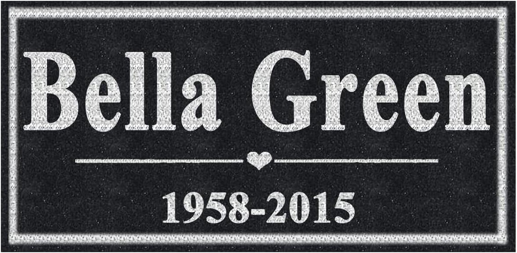 High quality finish of Absolute Black Granite memorial stone