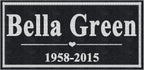 High quality finish of Absolute Black Granite memorial stone