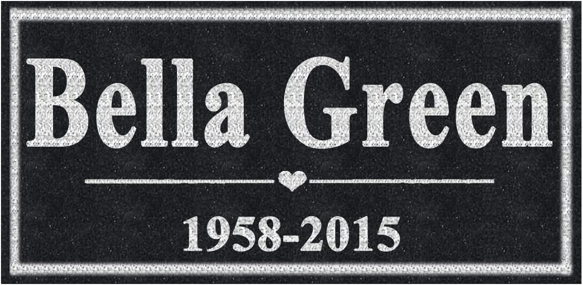 High quality finish of Absolute Black Granite memorial stone