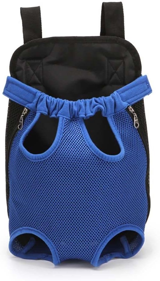 Compact and lightweight portable pet backpack carrier for small breeds in black color.