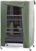 PONY DANCE Pets Product Universal Birdcage Cover Blackout & Breathable Birdcage Cover for Pets' Good Night, Large, Black, 35 L x 25 W x 47 in H - Image 10