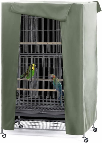 PONY DANCE Pets Product Universal Birdcage Cover Blackout & Breathable Birdcage Cover for Pets' Good Night, Large, Black, 35 L x 25 W x 47 in H - Image 10