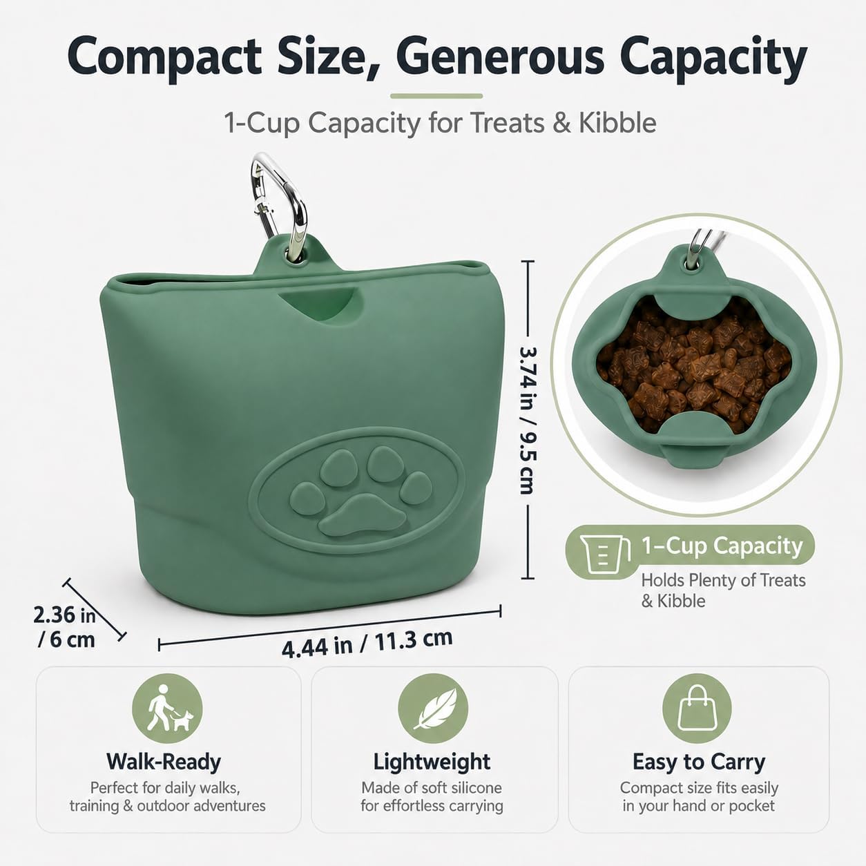 Zbborq treat pouch waist clip attachment detail