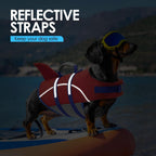 Small breed dog life vest with high visibility reflective strips