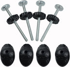 Generic baby gate extender threaded spindle rod front view displaying the black steel core hardware.