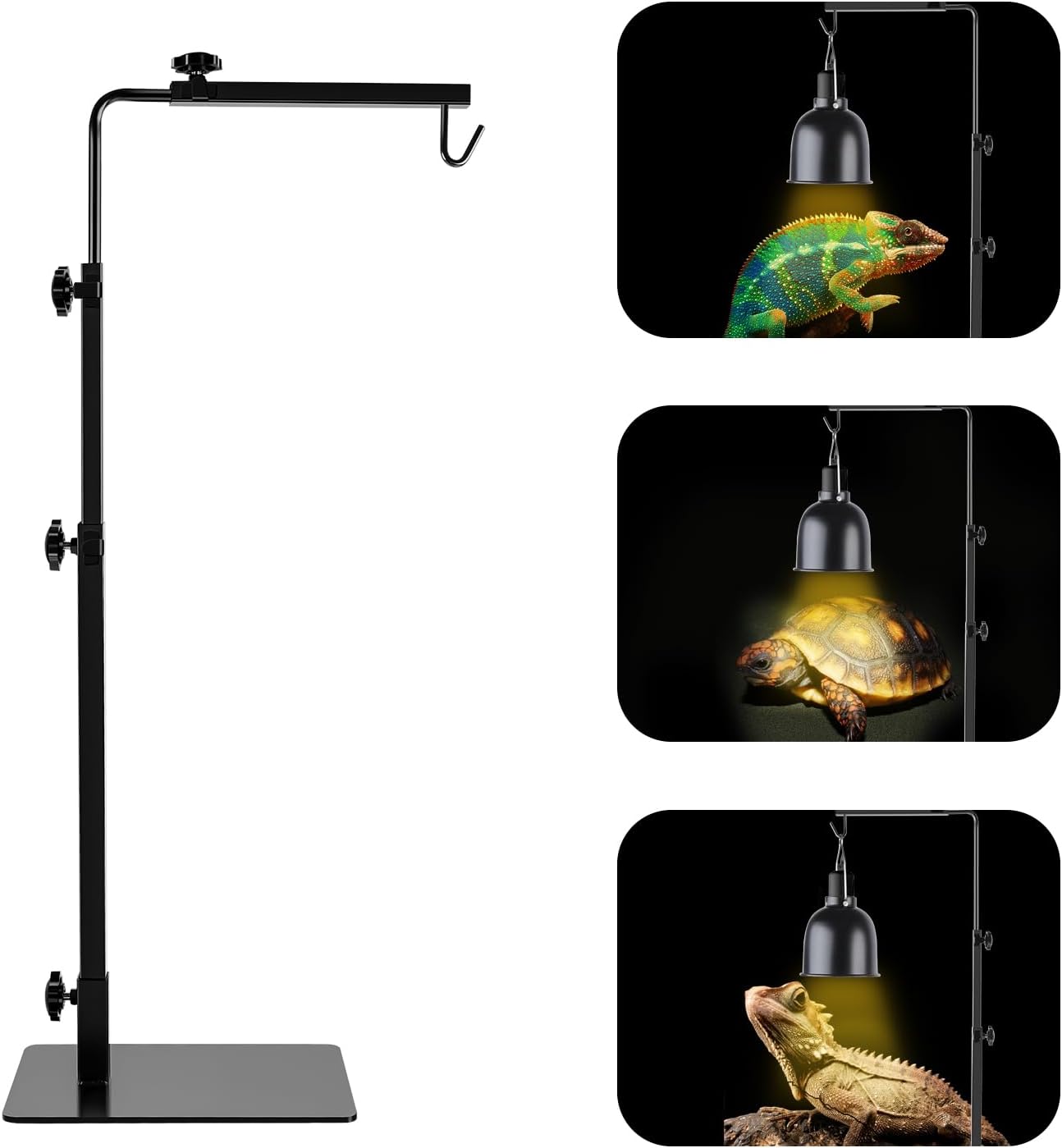 LUCKY HERP Aluminum 5.5inch Shallow Dome Reptile Light Fixture, Reptile Heat Lamp Fixture for UVB Bulb Basking Heat Bulb - Image 9